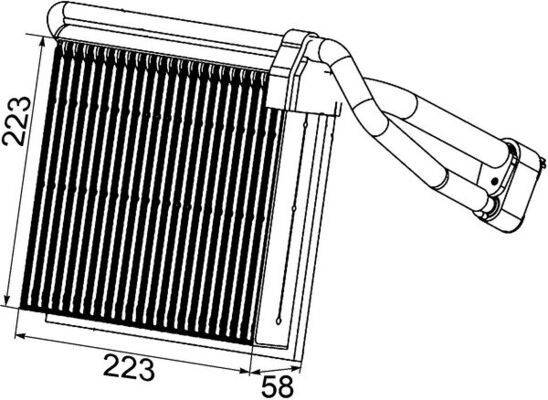 Mahle AE98000P Verdampfer, Klimaanlage