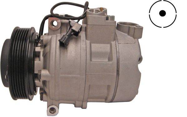 Klimakompressor 12 V Ø 126 mm MAHLE passend für u.a. SAAB 9-5