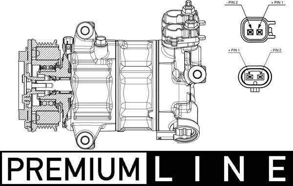 Mahle ACP654000P Kompressor, Klimaanlage