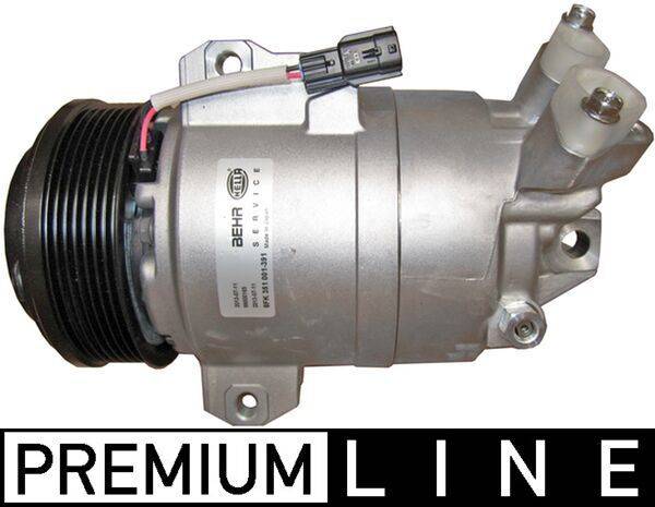 Klimakompressor 12 V Ø 115 mm MAHLE passend für RENAULT KOLEOS