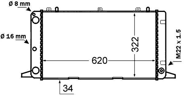 Mahle CR1415000S Kühler, Motorkühlung