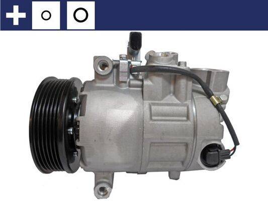 Klimakompressor 12 V Ø 100 mm MAHLE passend für u.a. AUDI A4