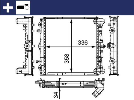 Mahle CR383000S Kühler, Motorkühlung