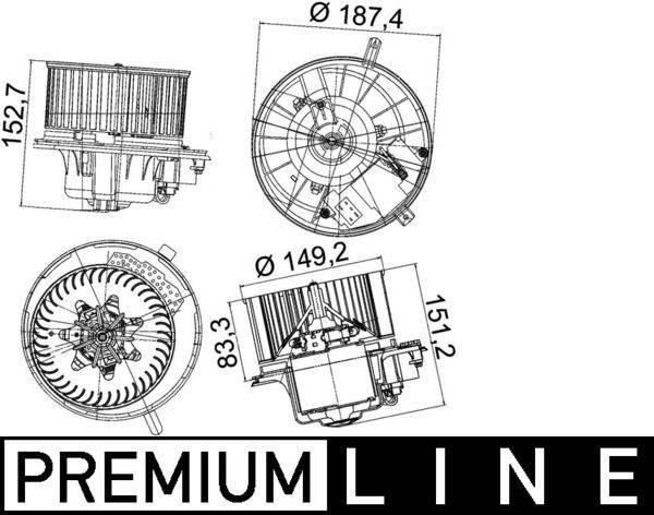 Mahle AB149000P Innenraumgebläse