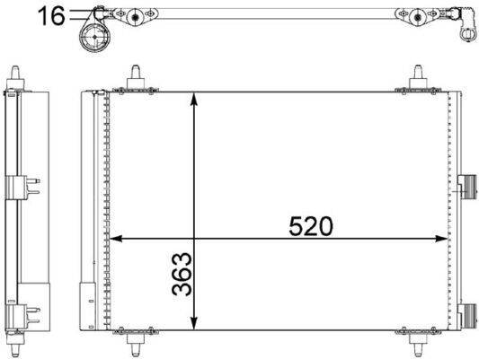 Mahle AC447000S Kondensator, Klimaanlage