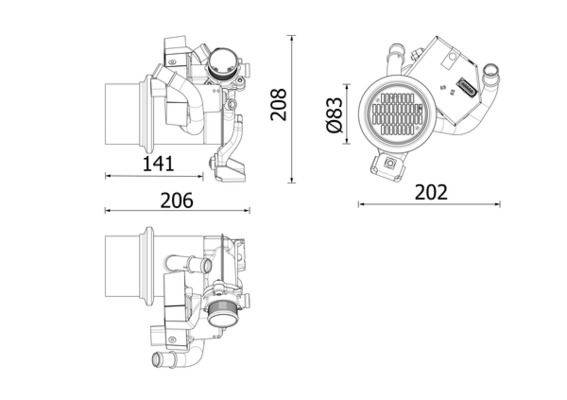 Mahle CE39000P Kühler, Abgasrückführung