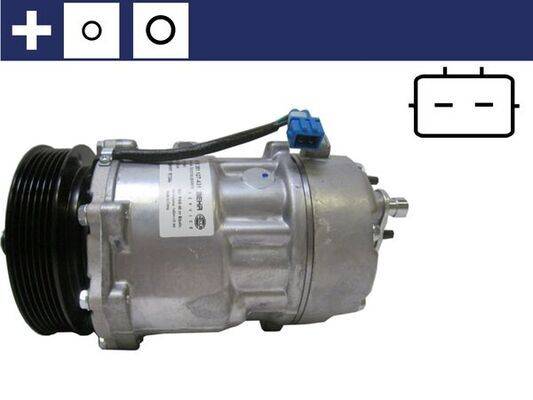 Klimakompressor Kühlmittel-Verdichtung 12 V Ø 128 mm MAHLE für u.a. VW LT