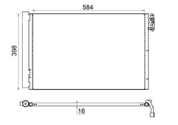 Mahle AC413001S Kondensator, Klimaanlage