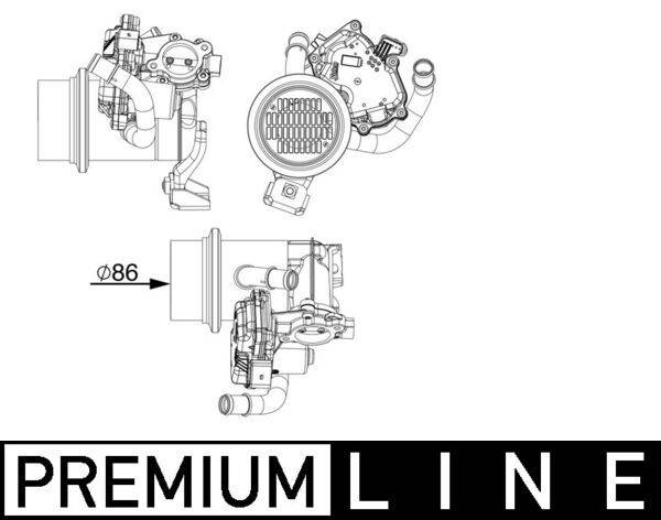Mahle CE18000P Kühler, Abgasrückführung