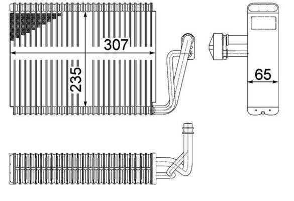 Mahle AE53000P Verdampfer, Klimaanlage