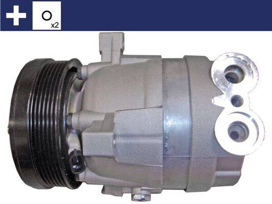 Klimakompressor 12 V Ø 126 mm MAHLE passend für u.a. OPEL VECTRA