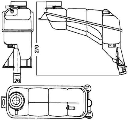 Mahle CRT117000S Ausgleichsbehälter, Kühlmittel