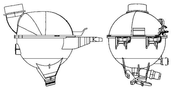 Ausgleichsbehälter Kühlmittel 182mm x204mm x186mm MAHLE für u.a. CITROËN DS3