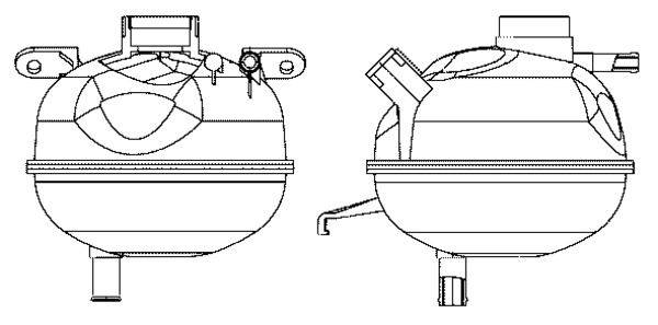Ausgleichsbehälter Kühlmittel 225mm x208mm x234mm MAHLE für u.a. OPEL CORSA