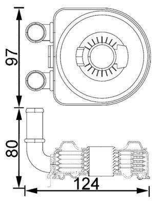 Mahle CLC193000S Ölkühler, Motoröl