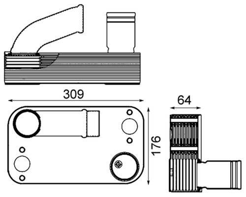 Mahle CLC210000P Ölkühler, Motoröl