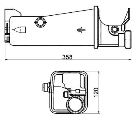Ausgleichsbehälter Kühlmittel 120 mm x 129 mm x 358 mm MAHLE für u.a. BMW Z4