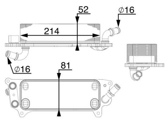 Mahle CLC77000P Ölkühler, Automatikgetriebe