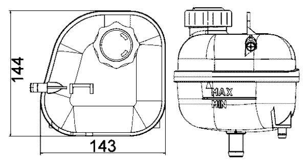 Mahle CRT85001S Ausgleichsbehälter, Kühlmittel