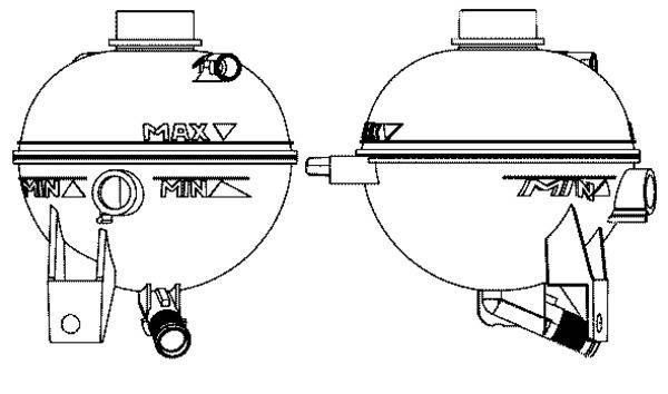 Ausgleichsbehälter Kühlmittel 172mm x188mm x172mm MAHLE für u.a. PEUGEOT 307