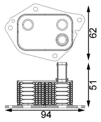 Mahle CLC199000S Ölkühler, Motoröl