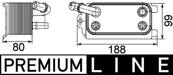 Ölkühler Automatik Rippen gelötet 140 mm - 70 mm MAHLE für u.a. VOLVO V70