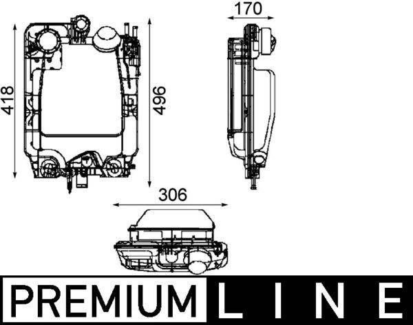 Mahle CRT44000P Ausgleichsbehälter, Kühlmittel