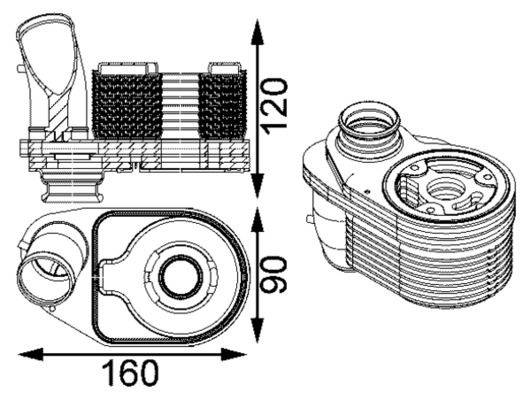 Mahle CLC203000S Ölkühler, Motoröl