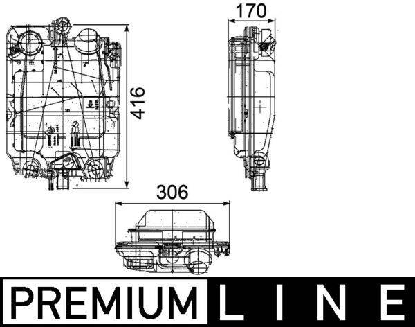 Mahle CRT102000P Ausgleichsbehälter, Kühlmittel