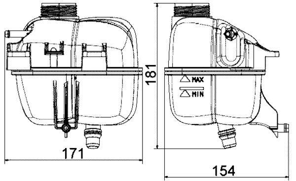 Mahle CRT87001S Ausgleichsbehälter, Kühlmittel