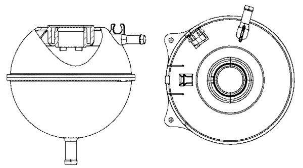 Ausgleichsbehälter Kühlmittel 167mm x151mm x154mm MAHLE für u.a. VW TRANSPORTER