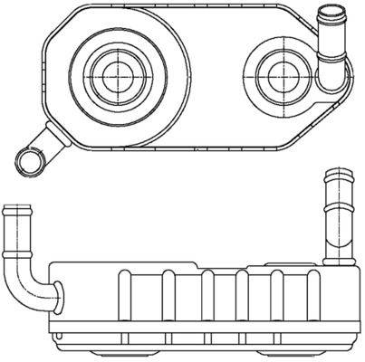 Ölkühler Automatik Rippen gelötet en 188 mm - 88 mm MAHLE für u.a. VW PASSAT