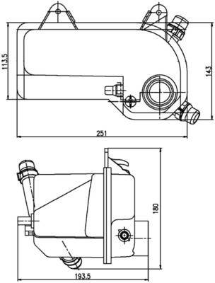 Mahle CRT204000S Ausgleichsbehälter, Kühlmittel