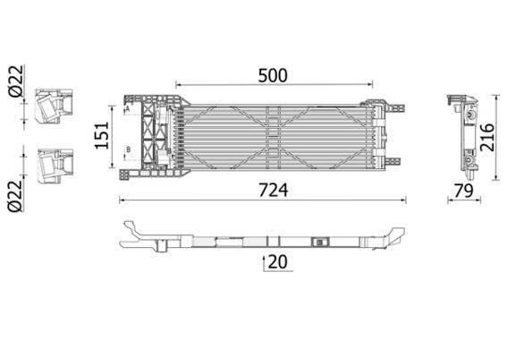 Mahle CLC325000P Ölkühler, Automatikgetriebe