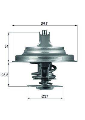Thermostat Kühlmittel mit Dichtung MAHLE für VW BORA Variant