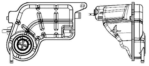 Ausgleichsbehälter Kühlmittel 267 mm x 189 mm x 251 mm MAHLE für u.a. AUDI A6