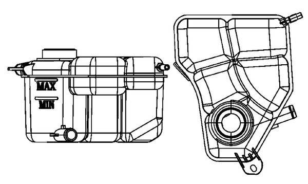 Ausgleichsbehälter Kühlmittel 246mm x184mm x204mm MAHLE für u.a. FORD FIESTA