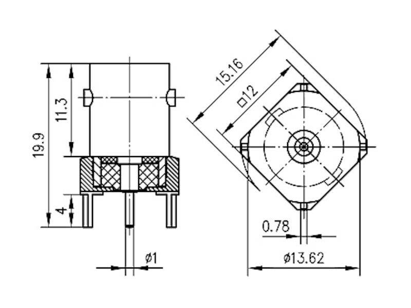 Telegärtner J01001A1944 BNC-Buchse 50 Ohm print gerade