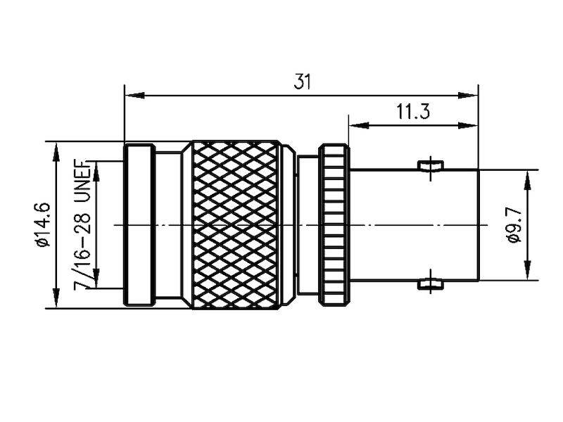 Telegärtner J01019B0000 Adapter BNC-Buchse / TNC-Stecker