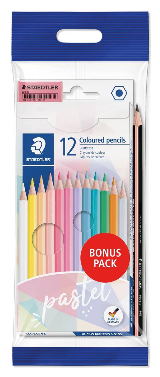 Farbstifte colour Pastell Promotion Set - 3 mm, Etui 12 St. sortiert + 1