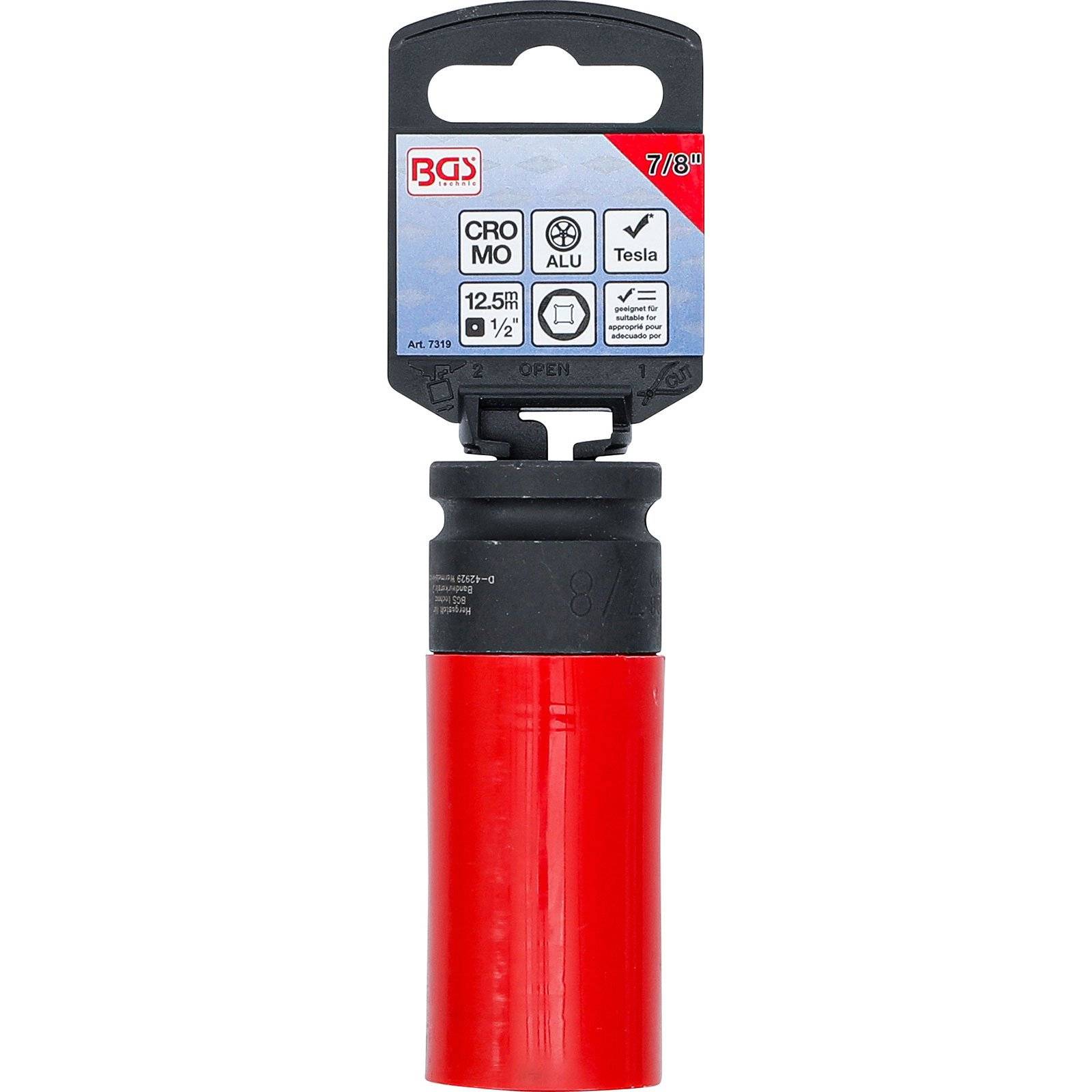 BGS 7319 Kraft-Schoneinsatz, für Tesla, Antrieb In nenvierkant 12,5 mm (1/2"), SW 7/8"