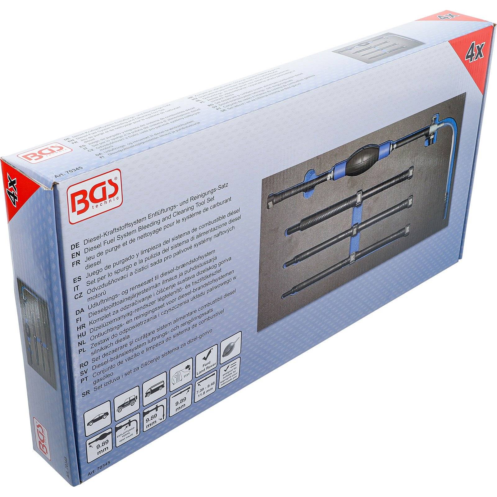 BGS 70345 Diesel-Kraftstoffsystem Entlüftungs- und Reinigungs-Satz, für Ford & Land Rover