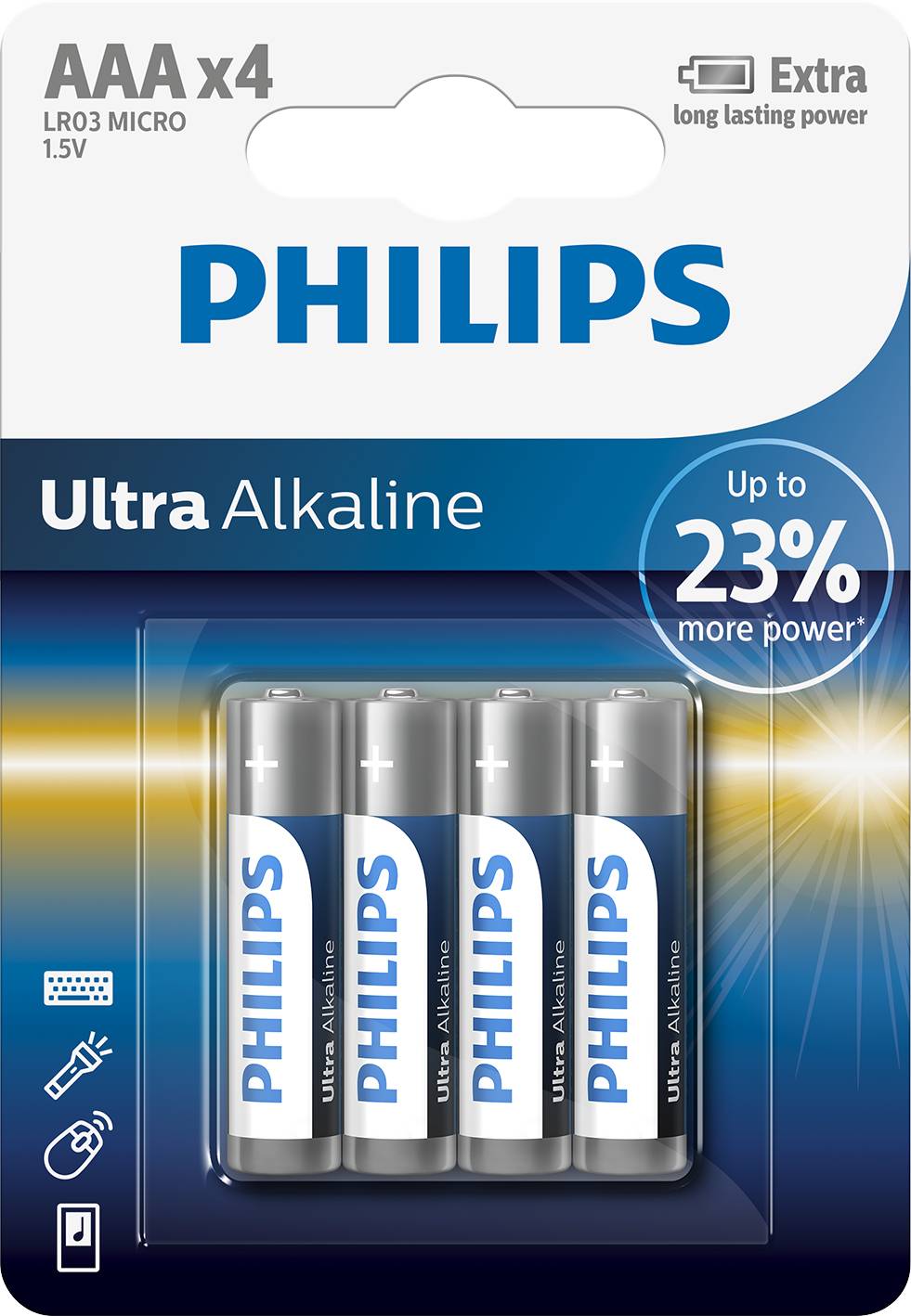 Philips LR03E4B/10 AAA Batterien 4er-Pack