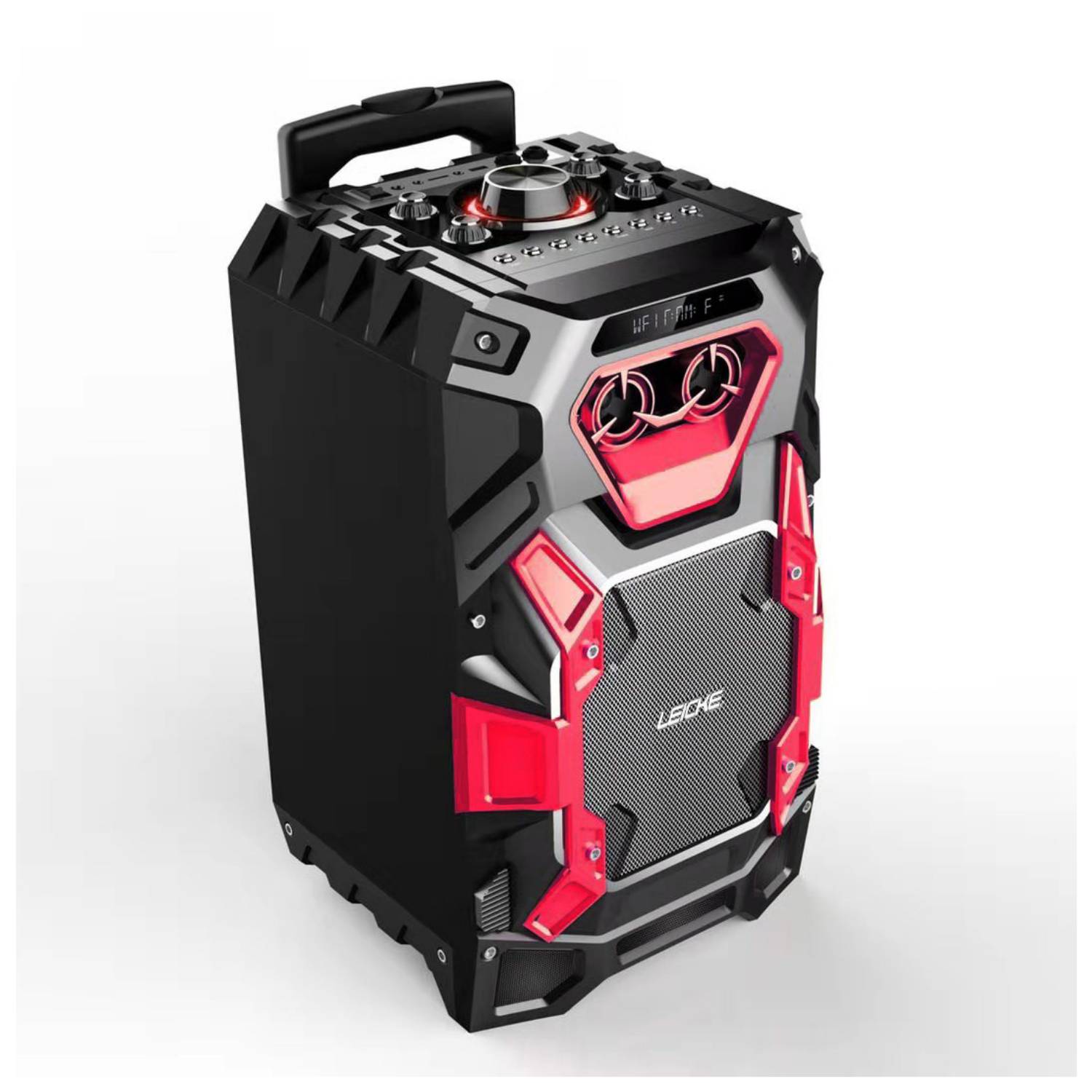 Leicke DJ ROXXX Trolley Speaker Pro - 2-Wege - 50 W - 80 - 18000 Hz - 75 dB - Verkabelt & Kabellos - 2,4 -