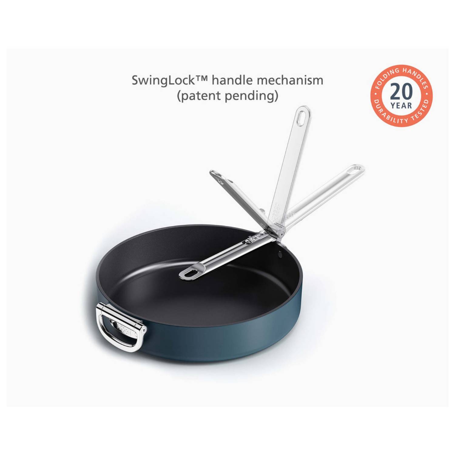 Joseph Joseph Space, Rund, Allzweckpfanne, Blau, Keramik, 232 °C, Aluminium