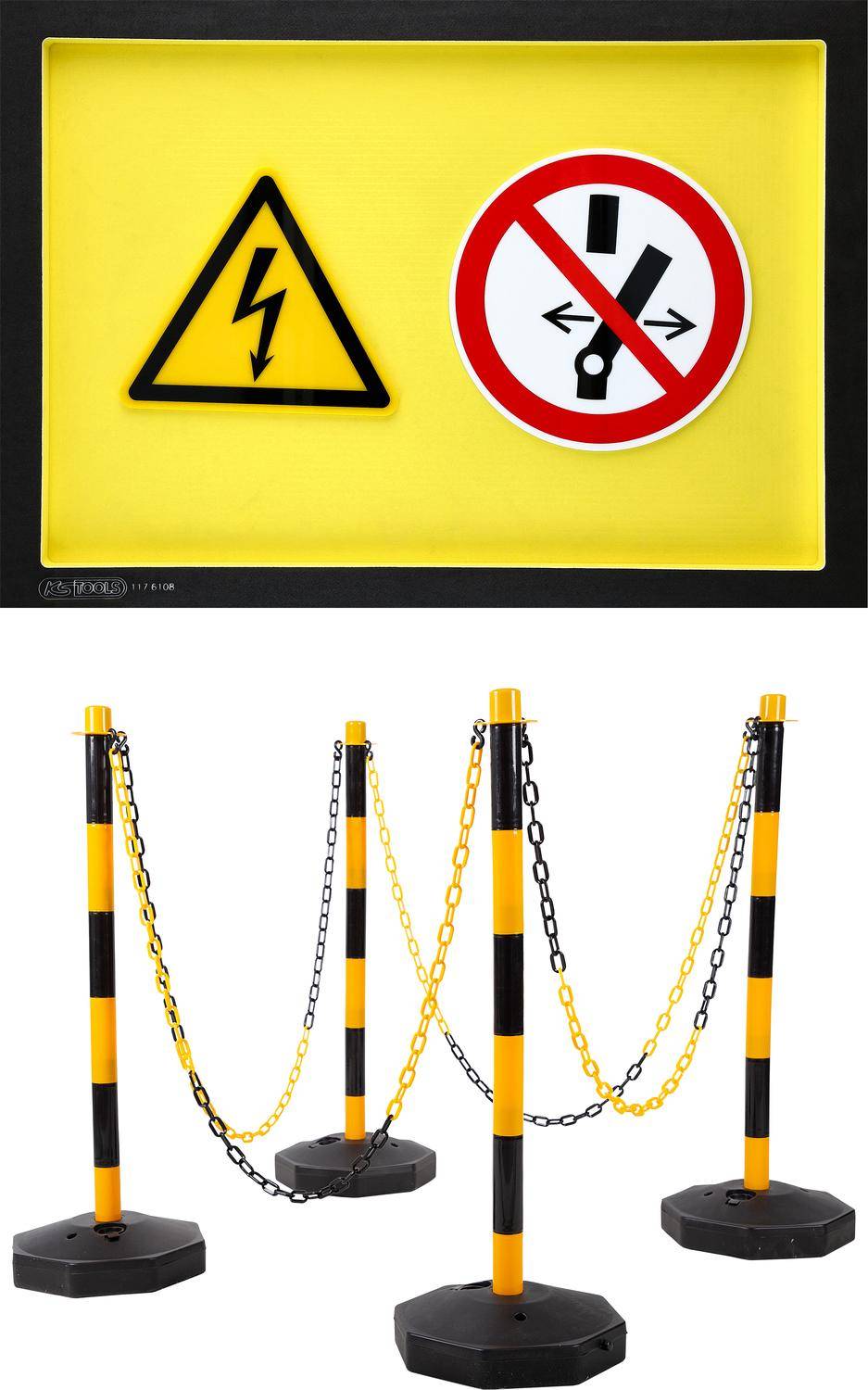 KS Tools 117.6108 Systemeinlage zur Arbeitsplatzabsicherung, 15-tlg