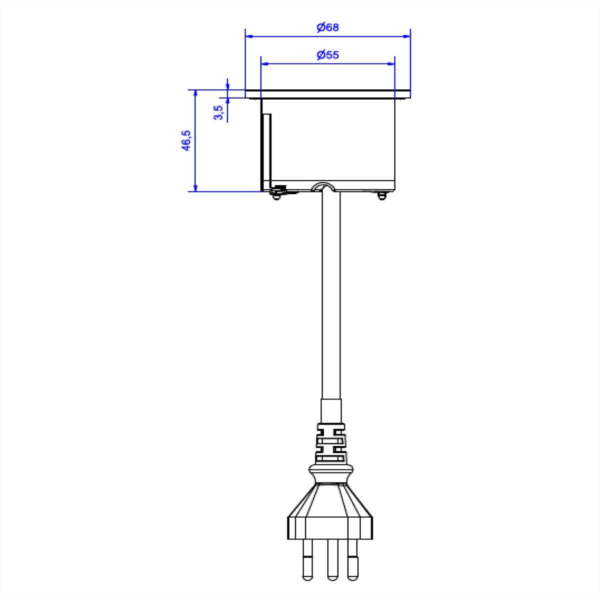 BACHMANN PIX 1xCH T13 2,0m T13 RAL9010