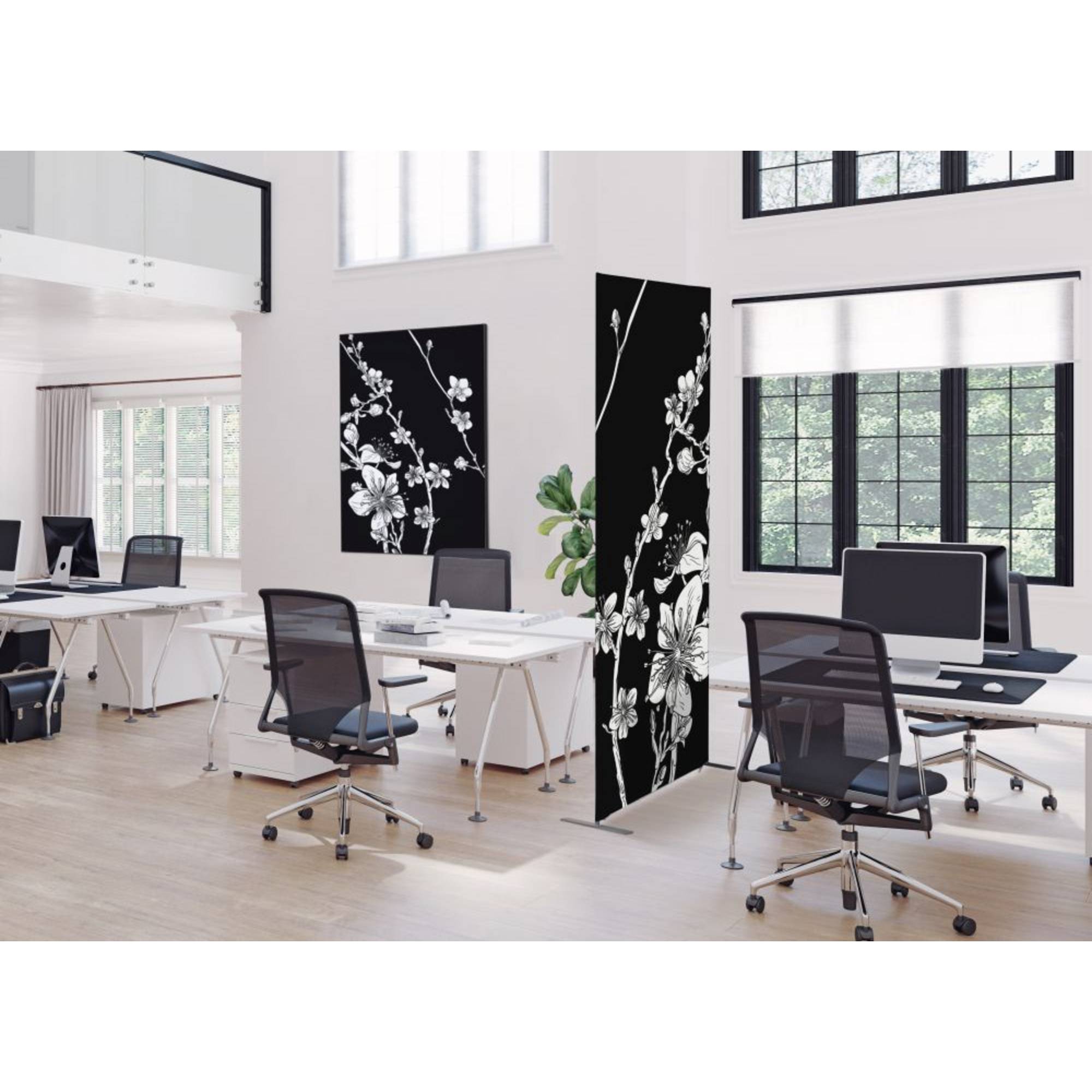 Wanddekoration Set A2 Kirschblüte sw