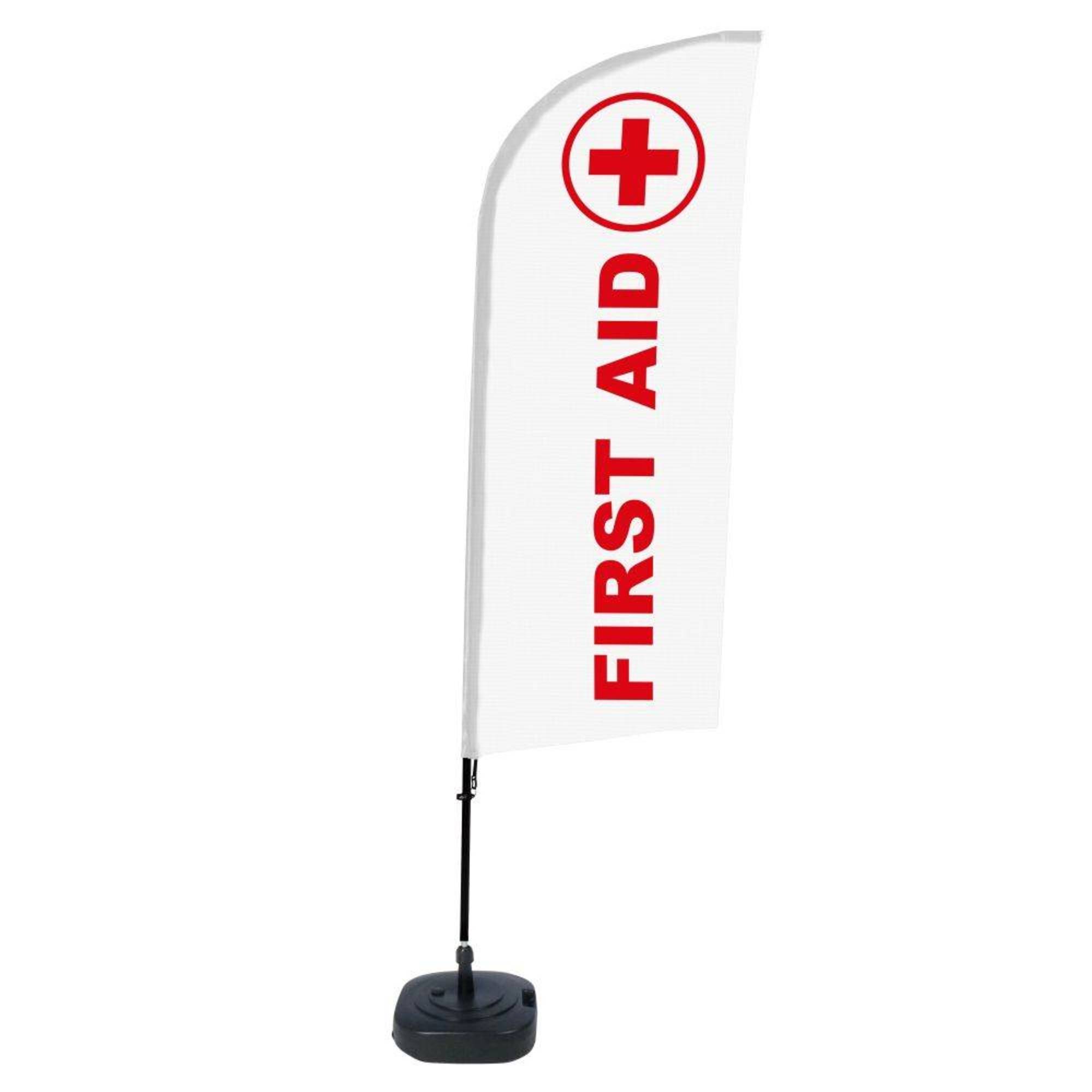Beachflag Erste Hilfe englisch