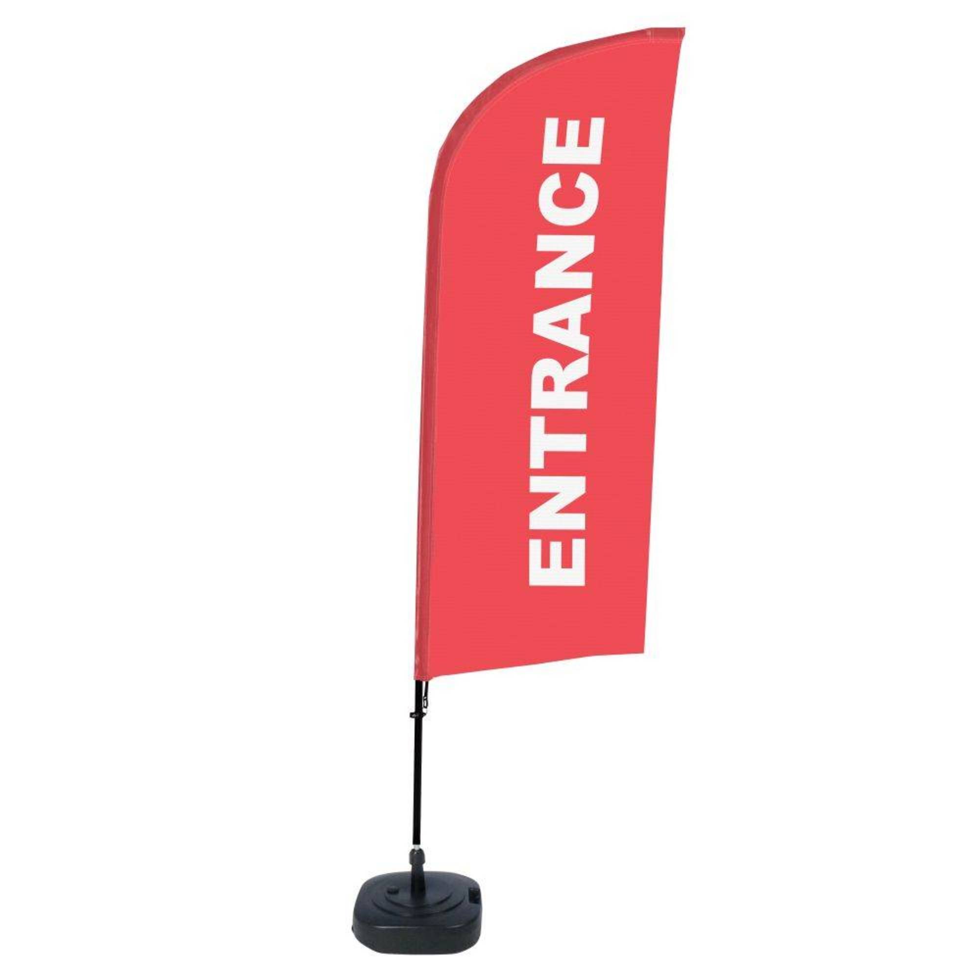 Beachflag Eingang rt englisch
